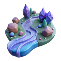 serene traditional River Stream Isolated for Water Graphics genuine png