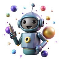vibrant contemporary Robot Silhouette with Antenna Transparent for Communication high resolution png