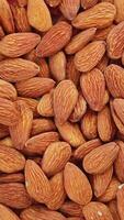 Almonds Rotating in Background, Circular Motion of Roasted Almonds, Vertical video