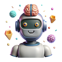 serene modern Robot Silhouette with Brain Cutout for Artificial Intelligence detailed png