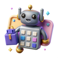 elegant classic Robot Silhouette with Calendar Icon Transparent for Scheduling original png