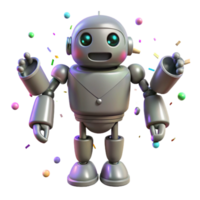 elegant classic Robot Silhouette with Claws Transparent for Robotics professional png