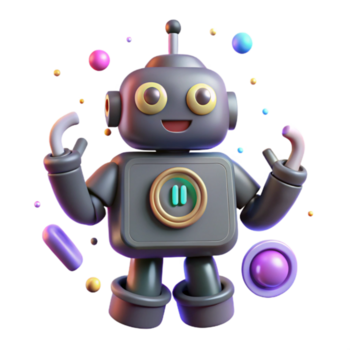 sereno rustico robot silhouette con energia pulsante isolato per elettronica alto qualità png