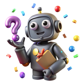 élégant traditionnel robot silhouette avec question marque isolé pour problème résolution haute résolution png