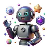 extraordinary modern Robot Silhouette with Settings Icon Isolated for Customization exclusive png