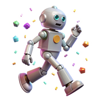 straordinario rustico robot a piedi isolato con animato gambe per robotica movimento genuino png