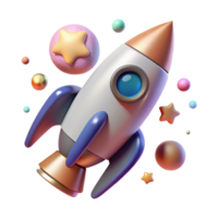 dramatic minimalist Rocket Illustration Isolated for Graphic Design Projects png