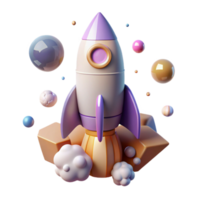 magnificent abstract Rocket Launch Transparent Background for Space Exploration Graphics detailed png