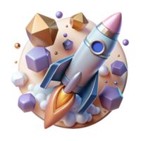 beautiful abstract Rocket Launch Transparent Background for Space Exploration Graphics png