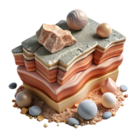dramatic abstract Rock Layers Formation Geology Transparent for Earth Science Studies exclusive png