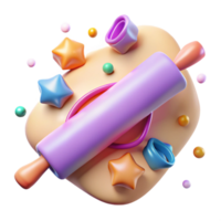 beautiful classic Rolling Pin Baking Isolated for Food Blog Graphics high resolution png