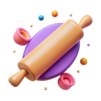 stunning vintage Rolling Pin Baking Isolated for Food Blog Graphics authentic png