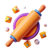 stunning contemporary Rolling Pin Baking Isolated for Food Blog Graphics professional png