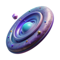 magnificent abstract Rotating Galaxy Disk Isolated for Scientific Visualization high quality png