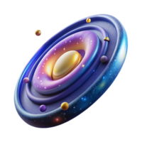 magnificent vintage Rotating Galaxy Disk Isolated for Scientific Visualization authentic png