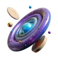 serene creative Rotating Galaxy Disk Isolated for Scientific Visualization authentic png