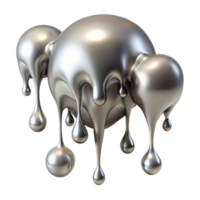 beautiful abstract Silver Paint Drips Isolated for Artistic Compositions high resolution png
