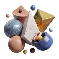 dramatic abstract Simple Geometric Shapes Isolated for Educational Resources high resolution png