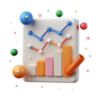 beautiful creative Simple Line Chart with Grid Cutout for Data Analysis exclusive png