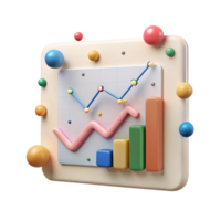 dramatic rustic Simple Line Chart with Grid Cutout for Data Analysis premium png