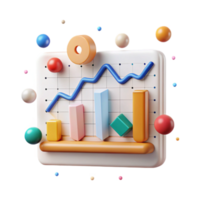 serene classic Simple Line Chart with Grid Cutout for Data Analysis exclusive png