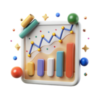 elegant modern Simple Line Chart with Grid Cutout for Data Analysis genuine png