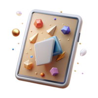 elegant modern Simple Tablet Icon Transparent for Digital Design high resolution png
