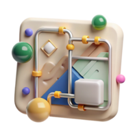 extraordinary abstract Simple Subway Map Structure Cutout for Educational Use professional png