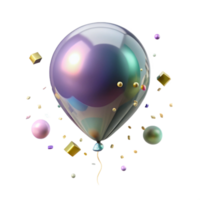 elegant traditional Single Balloon Tilted Angle Transparent for Dynamic Design detailed png