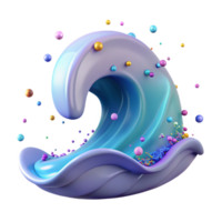 wonderful minimalist Single Ocean Wave Line Art Isolated for Simple Logos authentic png