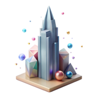 wonderful rustic Single Skyscraper Silhouette Transparent for Branding png