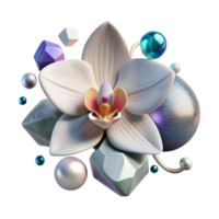 magnificent rustic Single Orchid Flower Isolated Cutout professional png