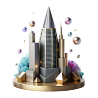 wonderful rustic Skyscraper Design Silhouette Transparent for Creative Use professional png