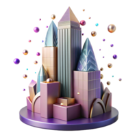magnificent modern Skyscraper Clipart Silhouette Isolated for Graphic Design high quality png