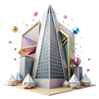 serene abstract Skyscraper Facade Angular Design Perspective Cutout high resolution png