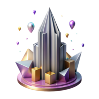 dramatic abstract Skyscraper Silhouette Icon Isolated for Web Design professional png