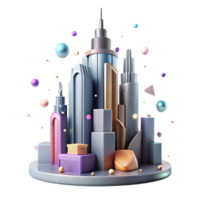 elegant rustic Skyscraper Silhouette Cutout for Architectural Visualization high quality png