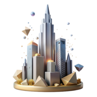 extraordinary rustic Skyscraper Silhouette Cutout for Architectural Visualization professional png