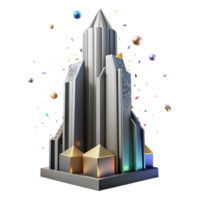 elegant abstract Skyscraper Silhouette Transparent for Architectural Designs original png