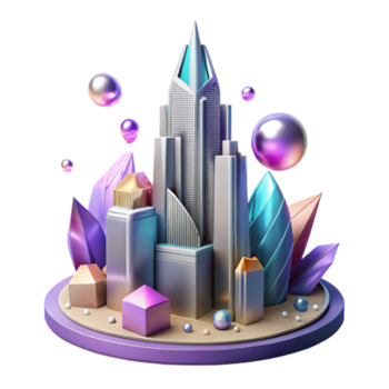 Maravilhoso clássico arranha-céu silhueta urbano panorama isolado genuíno png