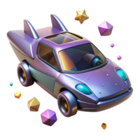 serene creative Sleek Flying Car in Flight Isolated for Motion Graphics high resolution png