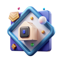 dramatic abstract Smart Home Automation System Icon Transparent for Iot detailed png