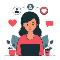 Expressive Illustration Depicting the Concept of Blog Posts vector