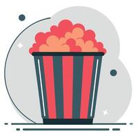 Visually Appealing Illustration Depicting the Essence of Popcorn vector
