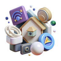 beautiful classic Smart Home Device Icons Set Cutout for Iot Projects professional png