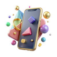 serene abstract Smartphone Mobile Phone Communication Cutout for App Development high resolution png