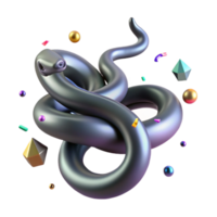 impressive classic Snake Silhouette Coiled Transparent Reptile Design exclusive png