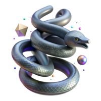 stunning vintage Snake Silhouette Coiled Transparent Reptile Design png