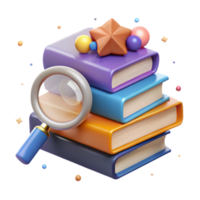 magnificent artistic Stack of Books and Globe Transparent for Global Education genuine png