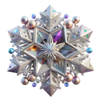 beautiful classic Snowflake Delicate Crystal Structure Transparent for Winter Art authentic png